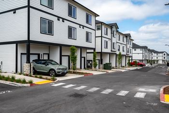 Attached garage in townhomes
